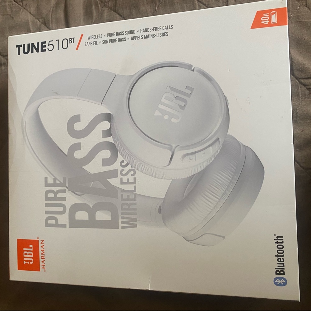 JBL Tune 510BT Bluetooth Headphones - White